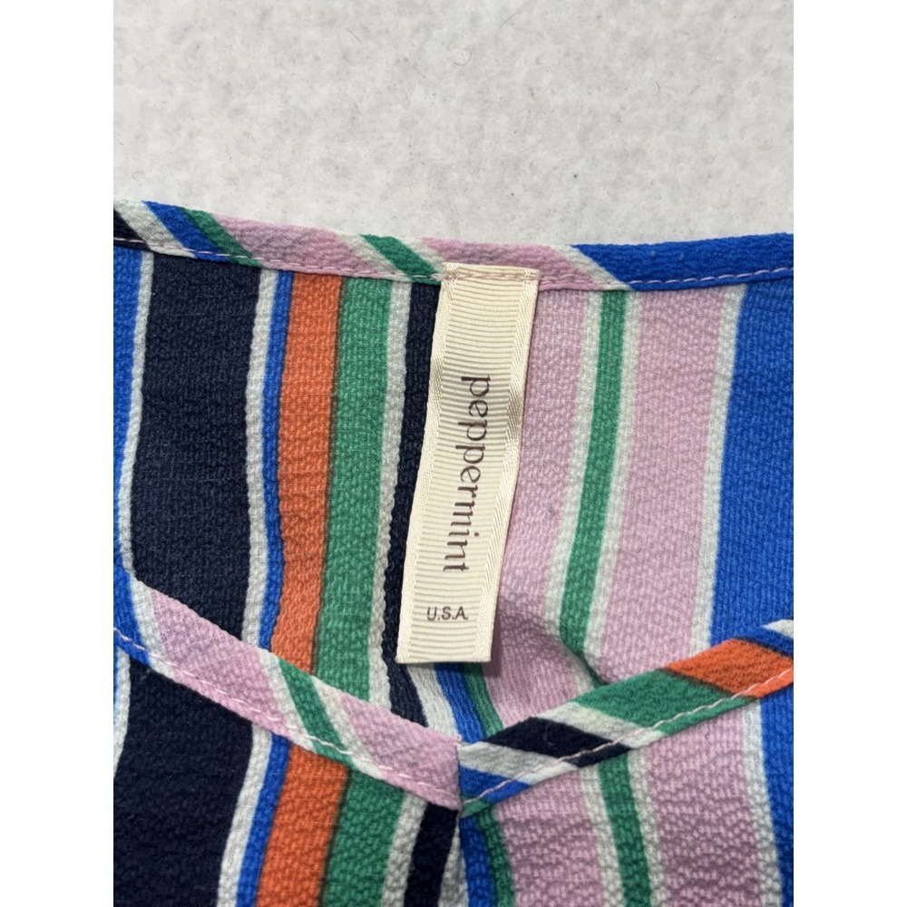 Peppermint Tank Top Womens L Multicolour Stripe V Neck Cami SET1034 USA - Picture 3 of 9